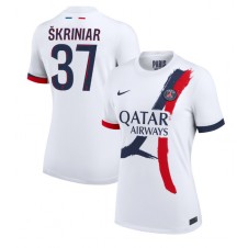 Paris Saint-Germain Milan Skriniar #37 Bortedrakt Kvinner 2024-25 Kortermet